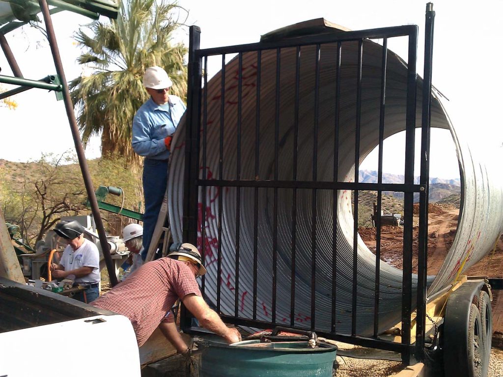 Installing bat-friendly gate